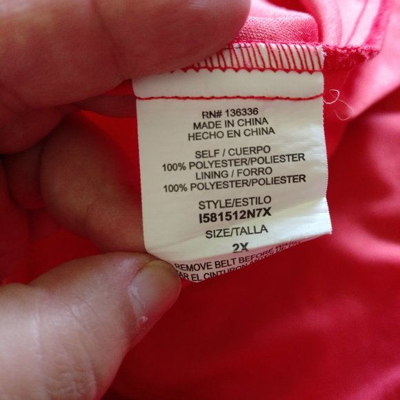 Deb Coral High/Low Chevron Mesh Dress 2X - Picture 7 of 10